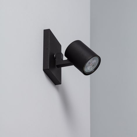 Foco Portalámparas de Superficie Direccionable de Aluminio Gylu para Bombilla GU10 Negro