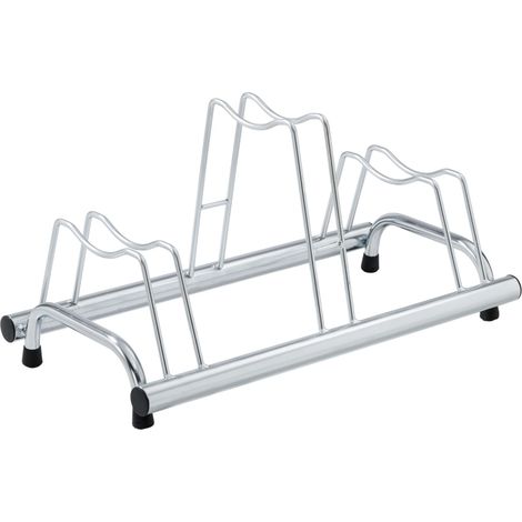 ANDRYS - Portabici a Pavimento da Esterni e Interni 3 posti,  con Posteggio Alto e Basso, anche per Bici con Freno a Disco, Zincato a Freddo, Colore Tropical Oro, 77 x 42 x 41 cm - Posti: 3 - Finitura