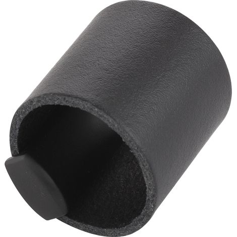Möbelknopf Möbelknauf Drum LA 32, Breite 40mm, Leder/ZN schwarz/schwarz matt