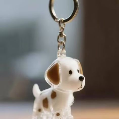Boîte de rangement transparente pour chiots avec boîte à poussière décorative en peluche suspendue, cadeau commémoratif (1/4)