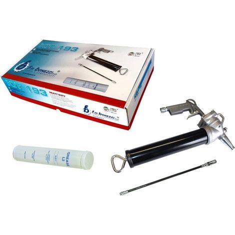 BONEZZI 193 KIT INGRASSAGGIO PISTOLA PER GRASSO PNEUMATICA AD ARIA CARTUCCE 600g (1/3)