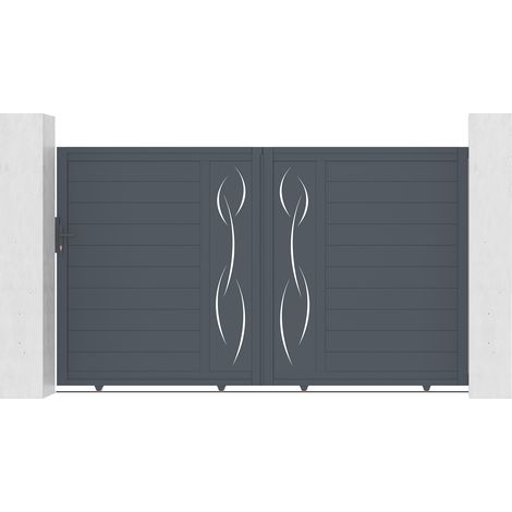 Portail aluminium coulissant LIFE 300x180cm (1/4)