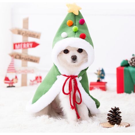 Weihnachtsbaumförmiger Hundeumhang M