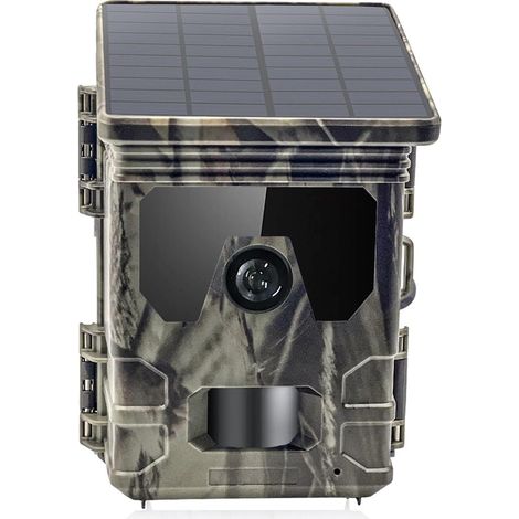 Caméra Faune Sauvage Caméra De Chasse À Panneau Solaire 30mp 2K, Vision Nocturne Infrarouge, Surveillance des Pièges Faune, Enregistreur Vidéo Et Photo Surveillance Fiable Précise (1/5)
