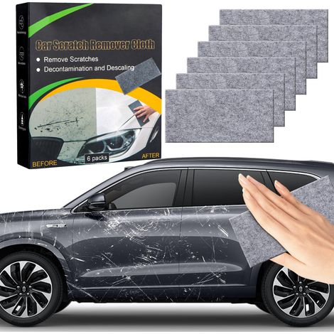 Juego de 6 paños para eliminar rayones de coche 2025, paño Nano Magic para reparar rayones leves en la pintura, mantenimiento de la pintura