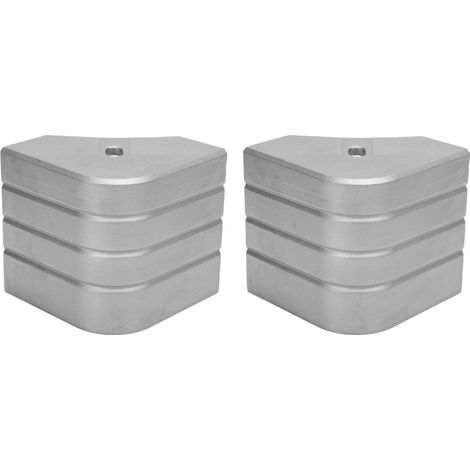 Eckenschutz aus Aluminium für Boote, Pontons und Docks mit abgerundeten Kanten im 90°-Winkel, Höhe: 7,9 bis 8,1 cm, 4er-Set. (1/5)