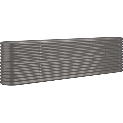 Hochbeet Verzinkter Stahl 260x40x68 cm Grau vidaXL