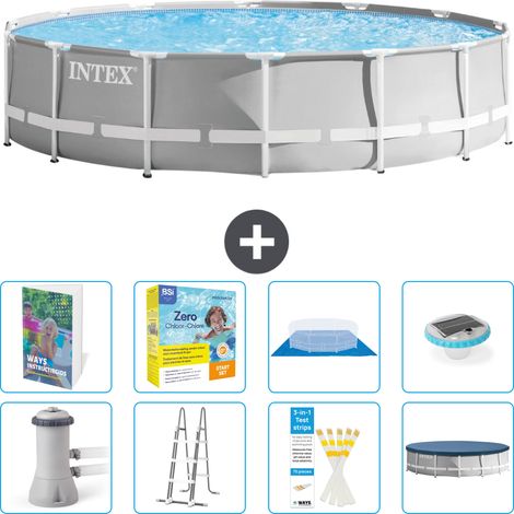 Prism Frame Pool Rund - 427x107 cm - 9-teilig S526