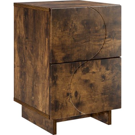 Bedside Cabinet Smoked Oak 33.5 x 34.5 x 50 cm Engineered Wood vidaXL (1/5)