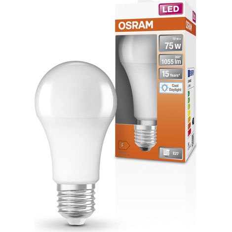 OSRAM Lampada LED Classic A75 Star Classic A75 per presa E27, forma di pera, FR, 1055 lume, luce diurna bianca, 6500k, sostituzione per lampadine da 75 W venzionali, non dimmerabile, pacchetto da 6