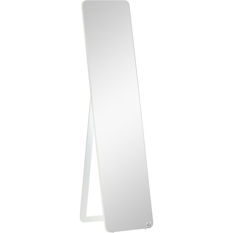 Miroir Plein Pied Sur Pied et Mural Grand Format Cadre Pliable Bois de Pin et MDF pour Chambre Salon 37x43x156 cm (1/5)