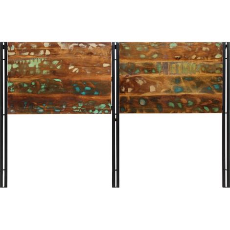 Tête de lit 160 cm bois massif récupéré et fer (1/5)