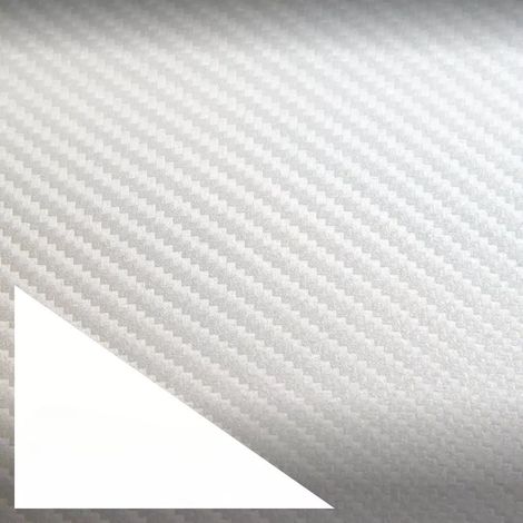 Pellicola adesiva 3D effetto carbonio bianco APA made in Italy car wrapping h150 Misura - 150cm x 5 Mt