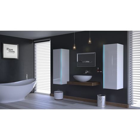 Ensemble meuble de salle de bain ALIUS 10 II blanc (1/5)