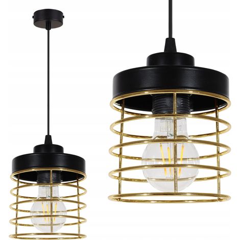 LAMPADA A SOSPENSIONE A SOFFITTO LAMPADARIO A LED CON FILO DORATO (1/5)
