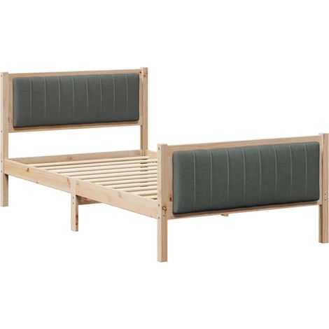 Estructura de cama Negro y gris oscuro 100 x 200 cm vidaXL (1/5)