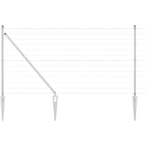 Maison Exclusive - Schweißdrahtzaun mit Spikes 25 x 1,2 m (B x H)