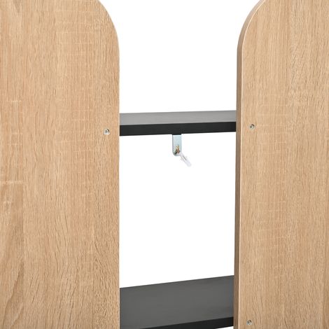 Bibliothèque 160 cm à 5 niveaux avec grande capacité, structure ouverte et format peu profond pour salon, bureau et chambre (1/5)