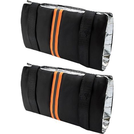 Manchon de protection pour robinet extérieur, noir, 3525cm, 2 pièces, antigel et antigivre, réutilisable, avec bandes réfléchissantes et étanche. (1/5)