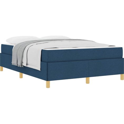 Maison Exclusive - Struttura del letto con materasso Blu 140 x 200 cm Tessuto