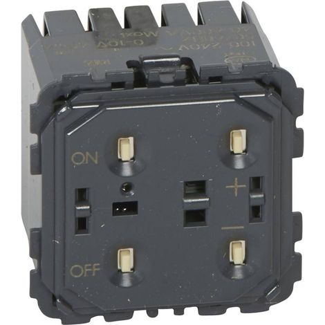 Variateur de lumière complet 10V pour ballast – Mode de pose électricité – Variateur toutes charges dimmables – Legrand Céliane