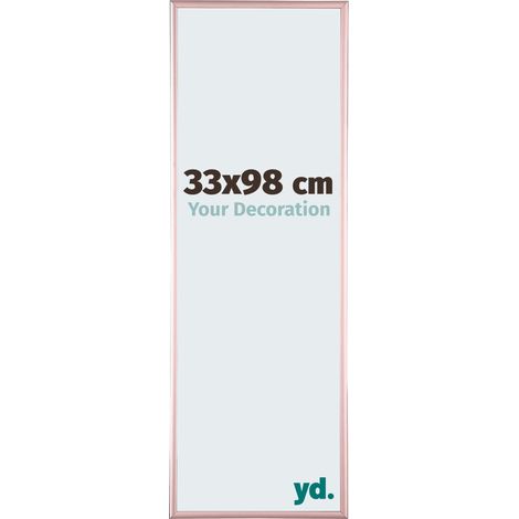 Cadre photo aluminium 33x98 cm – Finition cuivre – Plaque verre anti-reflet – Pour portrait et paysage (1/5)