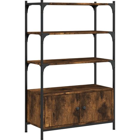 Maison Exclusive - Bücherregal 3 Fächer Räuchereiche 70x30x109,5 (1/5)