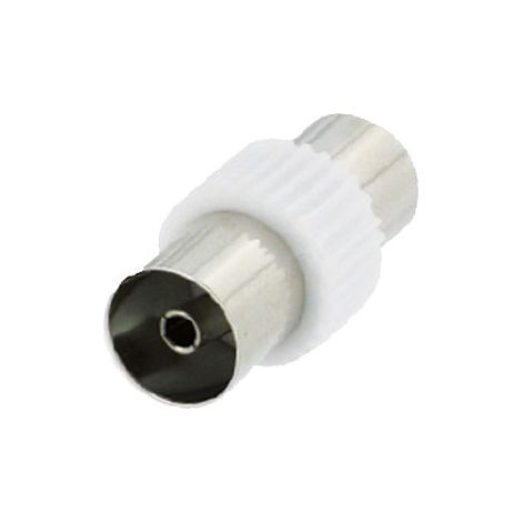 Raccord Coaxial TV Femelle 9,52 mm vers Femelle 9,52 mm - Blanc