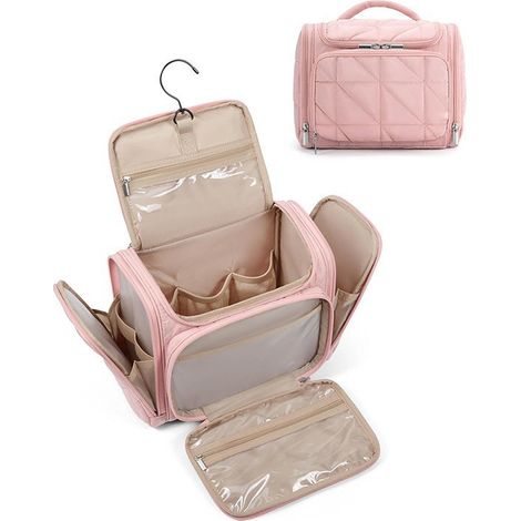 Trousse de toilette imperméable, légère et moelleuse avec crochet organisateur voyage portable (1/5)