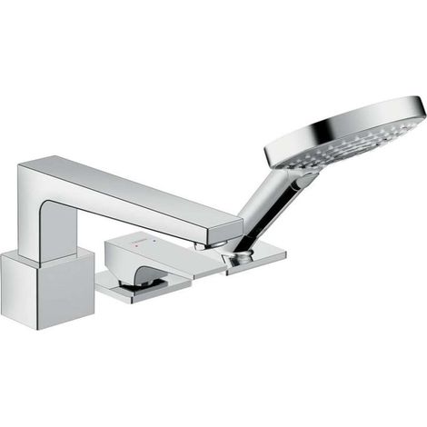 Hansgrohe Metropol - Badewannenarmatur für Wannenrand, 3-Loch-Montage, Chrom 32551000