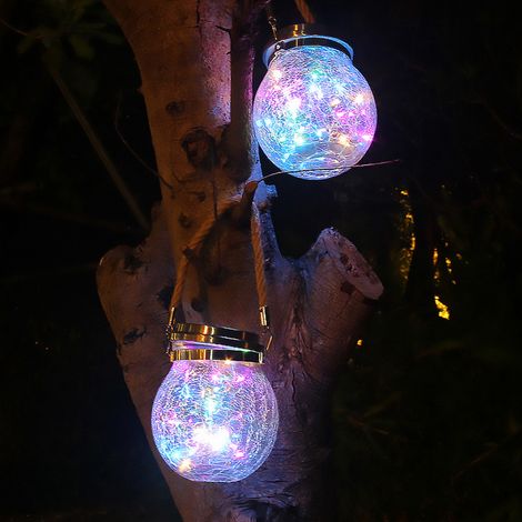 Bouteille lumineuse solaire LED 30 lumières, verre à bordure multicolore, lampe de jardin extérieure avec batterie, veilleuse décorative. (1/4)
