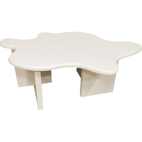 Table Basse Design "Flower" 116cm Beige (1/5)