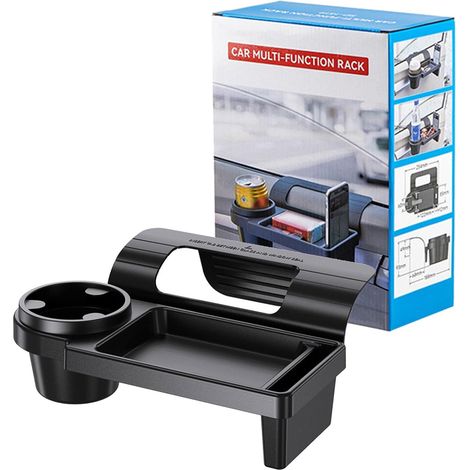 Organisateurs polyvalents pour porte de voiture avec porte-gobelets sécurisés et porte-téléphone, étagère de rangement pour boissons pour l'organisation familiale, matériaux ABS, gadgets de (1/4)
