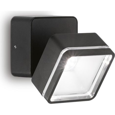 Ideal Lux OMEGA Foco Cuadrado Simple Negro IP54 4000K