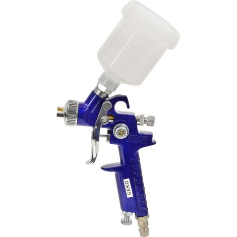 GEKO G01105 PISTOLET PULVÉRISATEUR HVLP 125 ML MINI HAUT DU RÉSERVOIR, MULTICOLORE