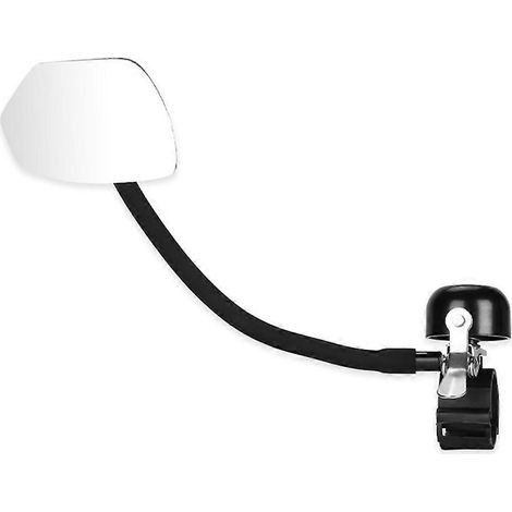 Sonnette de vélo avec rétroviseurs réglables à 360°, rétroviseur de sécurité arrière pour guidon, accessoire de vélo gauche (1/5)