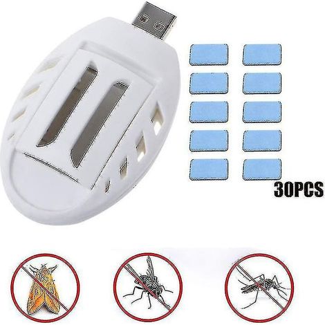 Répulsif à Moustiques USB pour Voiture + 30 Pastilles Anti-Moustiques, Dispositif Électrique Silencieux, Compatible avec Prise Auto, Protection Efficace pour l'Habitacle (1/5)