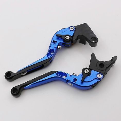 POUR MOTO YAMAHA FZ1 FAXER, GUIDON DE FREIN MODIFIÉ, POIGNÉE D'EMBRAYAGE, LEVIER DE KLAXON EN ALLIAGE D'ALUMINIUM (bleu 3) (1/5)