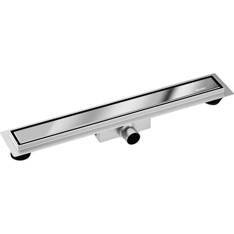 Caniveau Duplex Next 2 en 1 - 90 cm - Linéaire - Acier inoxydable - Argent miroir