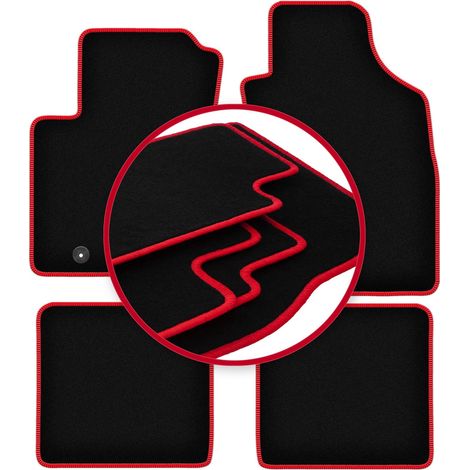Tappetini auto CARLUX-RED per: Fiat 500 cabrio, hatchback (2007-2013) (1/5)