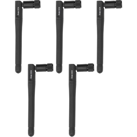 5pcs 433M Antenne de Transmission sans Fil Portable Antenne Pliable Antenne TV Intérieure Extérieure Antenne Omnidirectionnelle à Gain élevé Antenne de Mâle SMA (1/5)