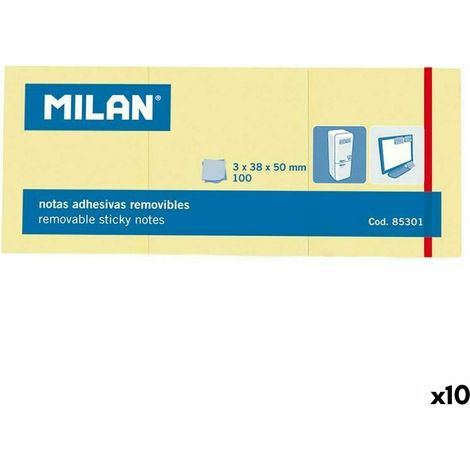 Blocchetti di post-it 3x38x50/100K gialli Milano (1/3)