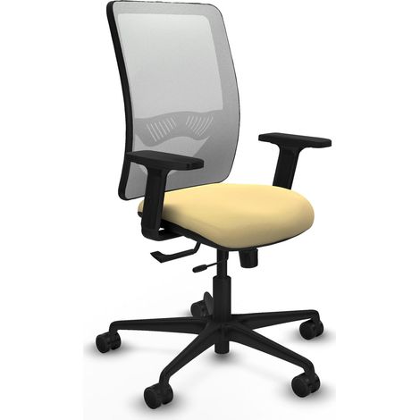Silla de oficina piqueras y crespo Zulema crema similpiel malla (1/2)