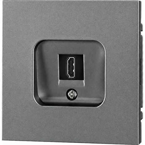 Prise murale avec prise HDMI standard européen en PC ignifuge gris 13 × 9 × 10 cm – Livraison gratuite