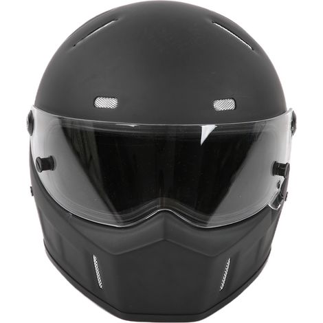 Casque moto intégral fibre de verre double visière solaire pour ATV, motocross, trail, taille S, homologué route, noir mat (1/5)