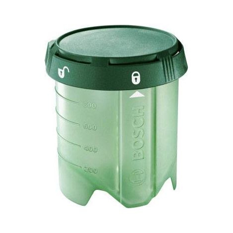 Bosch – Réservoir à peinture 1000ml – Système de pulvérisation PFS – Couvercle anti-dessèchement – Filtres pour dilution des couleurs