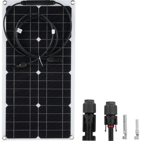 Tragbares 25W 16V Solarpanel-Set, wasserdichtes, flexibles Solarpanel für den Außenbereich mit MC4-Ausgangsstecker zum Laden von 12V-Batterien in Autos, Wohnmobilen und Yachten. (1/5)