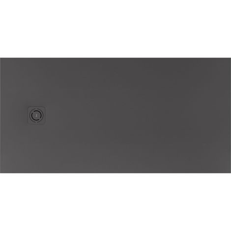 Receveur de douche extra plat en Stonex® Terran-N+Grille Twist - 1000x900mm - Onyx (1/2)