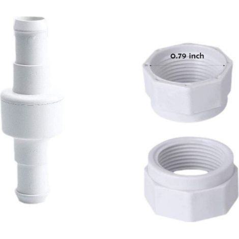 Raccord Pivotant D20 - Écrou D15 - Pour Nettoyeur Piscine - Compatible Polaris 180 280 380 480P 3900 - Lot De 1 Raccord + 2 Écrous (1/5)