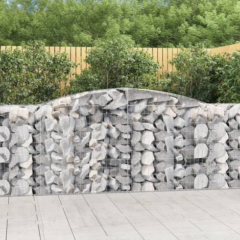 Gabion à arc élevé 400x50x100/120 cm Fer galvanisé